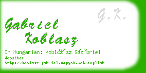 gabriel koblasz business card